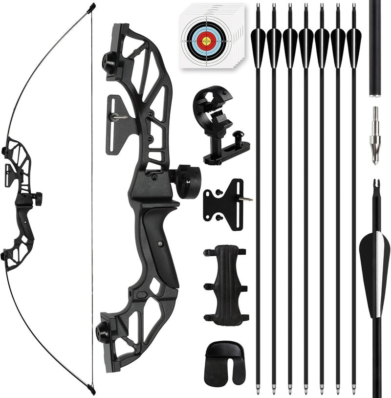 SERfawnCH Recurve Bow and Arrow Set for Adults, 30–40lbs Right-Handed Archery Kit with Carbon Arrows & Accessories for Outdoor Target Practice - Image 1